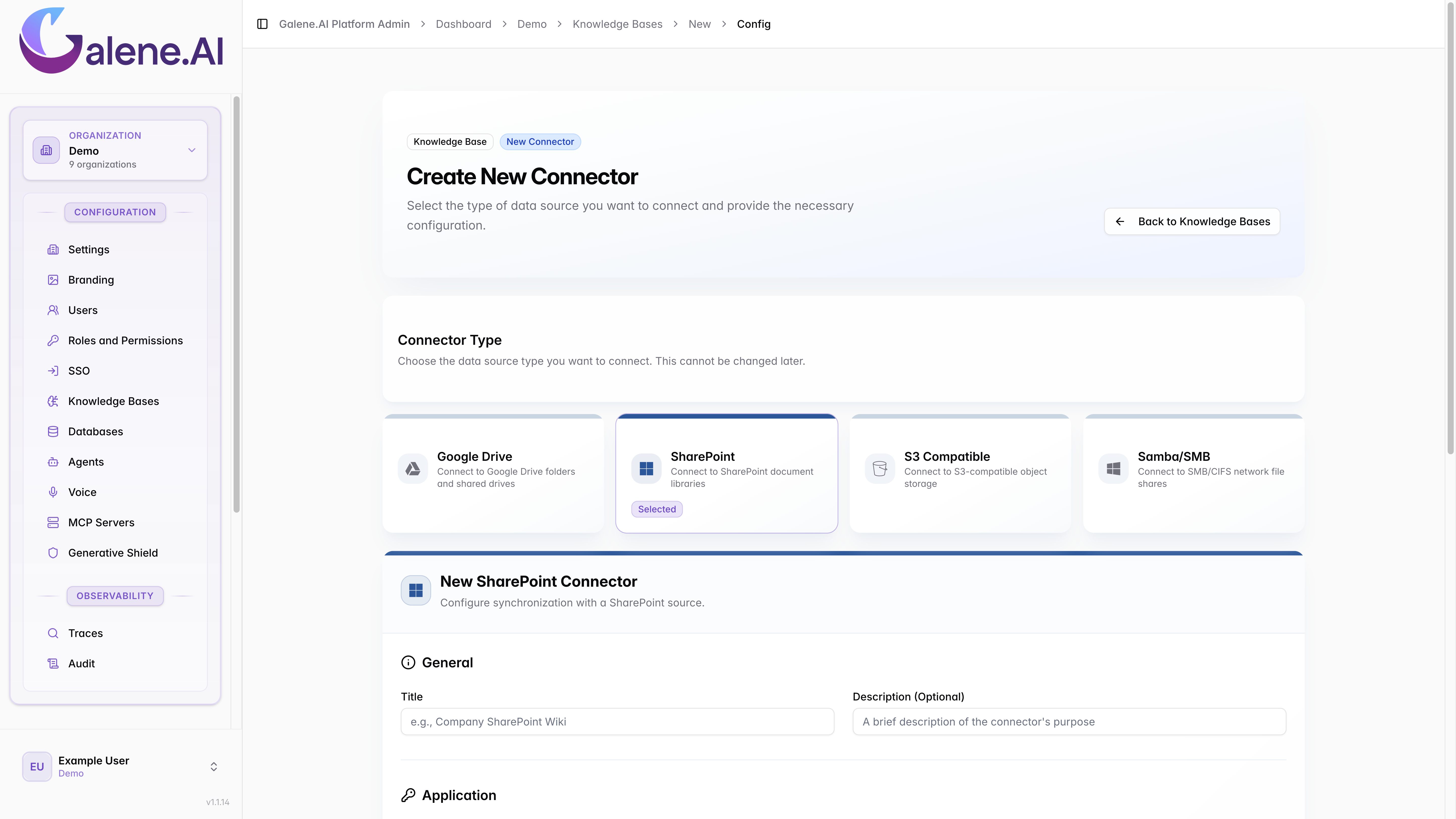 New KB Connector Configuration